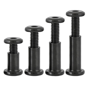 Écrou à tête hexagonale en acier au carbone oxydé noir de grade 10.9 12.9, vis de reliure interne/externe pour livres - Product Image 1