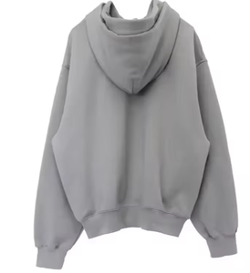 Sweat Homme 100% Coton Surdimensionné À Capuche Jersey Solide Motif Brodé - Product Image 2