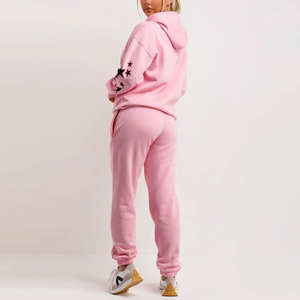 Vente chaude femmes à la mode hiver survêtement nouveau Design 100% coton à capuche col tenue respirant et écologique impression - Product Image 4