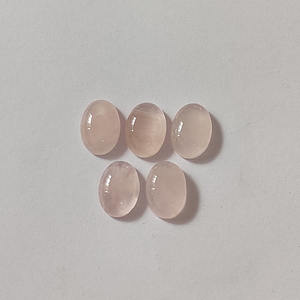Cabochon ovale en quartz Rose naturel 14x10mm, cabochon ovale en quartz rose pour la fabrication de bijoux cabochon en pierre libre - Product Image 4
