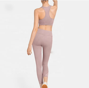 Top Trending Womens Yoga Set Wholesale Custom Logo Fitness Activewear <b>Plus</b> <b>Size</b> Solid 100% Cotton Breathable Gym Wear <b>Bra</b> - Product Image 2