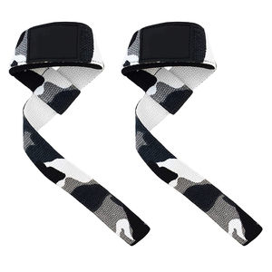 Accessoires de gymnastique de sport de luxe en coton robuste de haute qualité sangles de poignet de levage sangles d'haltérophilie - Product Image 1