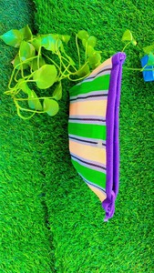 Eco-Friendly Custom Striped Travel Beach <b>Tote</b> <b>Bag</b> Recycled <b>Nylon</b> Cosmetic Toiletry Pouches Reusable <b>Zipper</b> Logo Shopping <b>Bags</b> - Product Image 3