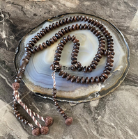 Tasbih Mala en bois artisanal écologique, style ange, perles lisses gravées, pour la prière, la méditation, la dévotion quotidienne, qualité supérieure