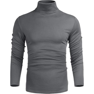 Pull à col roulé d'hiver pour hommes col haut à manches longues respirant Anti-rides Spandex/coton pull tricoté exportation nouveau - Product Image 2
