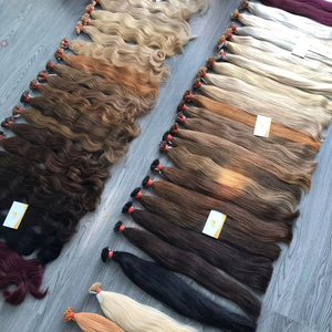 Extensions de cheveux italiennes en kératine à pointes plates 100% cheveux vierges vietnamiens Couleur claire Pré-collées Ruban adhésif Cheveux lisses et ondulés - Product Image 1