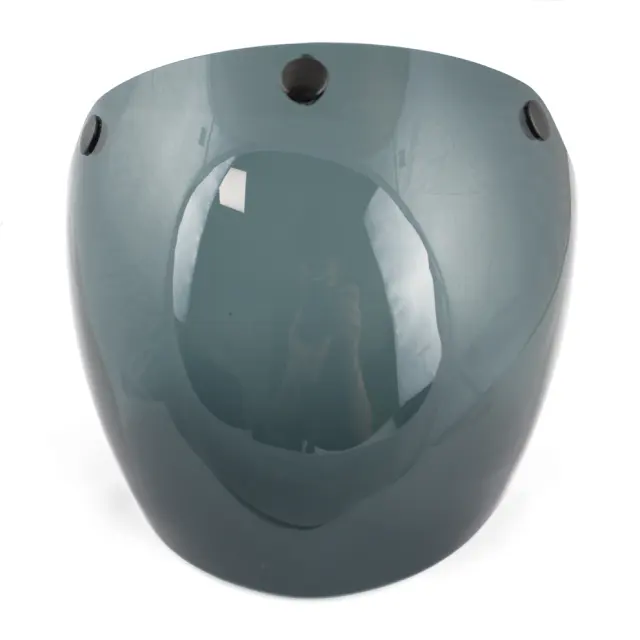 Italian hand made dark fume anti scratch visor high quality with three buttons compatible with Jet motorbike helmet