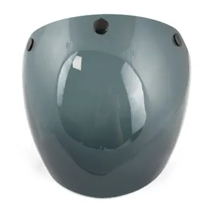 Italian hand made dark fume anti scratch visor high quality with three buttons compatible with Jet motorbike helmet