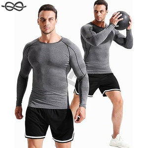 Camisas de compresión de manga larga Dry Fit para hombre Entrenamiento Correr Deportes activos Transpirable Absorbe la humedad Tops de rendimiento - Product Image 5