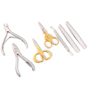 Juego Profesional de Manicura y Pedicura de 4 Piezas, Cortaúñas, Aguja para Acné, Removedor de Puntos Negros, Pinzas para Cejas, Kit OEM de Marca Privada - Product Image 1