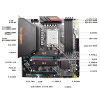Carte mère Esonic B660 Super Gaming PC 4*DDR4 128G M.2 NVME M.2 WIFI 2500M LAN LGA 1700 Desktop MATX 12/13e génération InteI