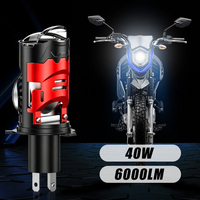 Nouveaux phares de moto à LED 12V, plug and play, lentille de projecteur mini H4 pour système d'éclairage de moto