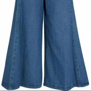 Pantalon et pantalon en denim pour femme Jambes larges Palazzo Blue Denim Vintage Casual Fashion Whole Sales - Product Image 1