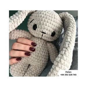Vietnam meilleur prix amigurumi longue oreille lapins-taille personnalisée et forme lapins vente bas prix tissé à la main crochet lapin jouets - Product Image 4