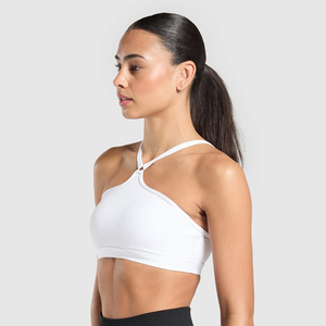 Soutien-gorge de sport simple sans couture pour femmes, best-seller, haut de yoga de haute qualité, respirant, logo sur le devant, soutien moyen, personnalisé - Product Image 3
