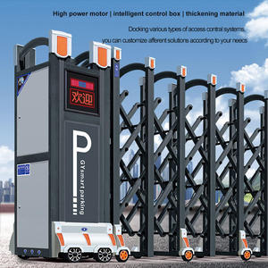 Xgy khách sạn nhà ngoài trời điều khiển từ xa đường lái xe động cơ cửa tự động an ninh điện thép không gỉ có thể thu vào cửa trượt - Product Image 2