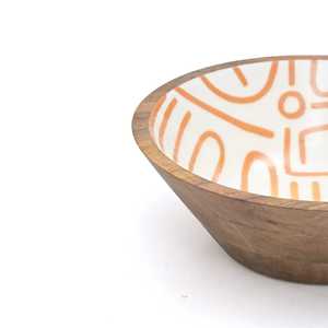 ชามไม้พิมพ์ลายมะม่วงทำด้วยมือสำหรับตกแต่งชามไม้พิมพ์ลายหรูหราสำหรับรับประทานอาหารและเสิร์ฟโต๊ะตกแต่ง - Product Image 3