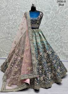 Vêtements de soirée Lehenga Choli avec broderie de fil - Product Image 5