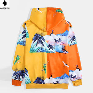 เสื้อฮู้ดสวมหัวของผู้ชายผ้าโพลีเอสเตอร์ผ้าฝ้าย100% น้ำหนักเบาย้อมสีล้วนดีไซน์ตามสั่ง - Product Image 2