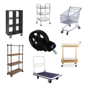 ล้อไนล่อน4นิ้ว (100มม.) 3/8 "ก้านล้อพร้อมเบรคด้านข้าง - Product Image 6