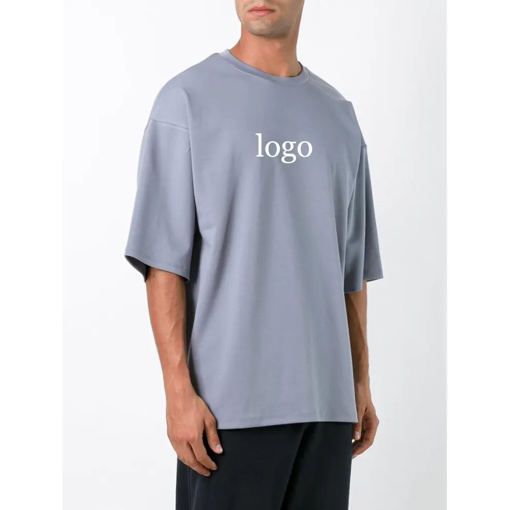 260 di cotone Gsm Blank T-Shirt da uomo W142 di alta qualità oversize da uomo T-Shirt a strascico Zero