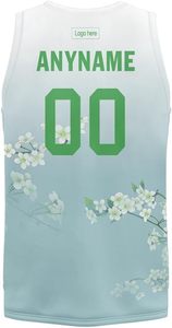 Uniforme de baloncesto de alta calidad para hombre, camiseta atlética sin mangas con patrón 3D personalizado, ropa de equipo con diseño de textura de flores personalizada - Product Image 4