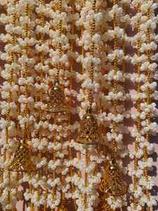 Mogra ลูกปัดสตริงแบบดั้งเดิมอินเดียใช้ซ้ำได้ตกแต่งเทศกาลสำหรับฉากหลังเวทีงานแต่งงานองค์ประกอบตกแต่งพวงมาลัยมันทรัพย์ - Product Image 3