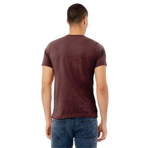 Airlume เสื้อยืดแขนสั้น CVC,แหวนปั่นผ้าฝ้าย52% โพลี32เดี่ยว48% ออนซ์สี Heather Maroon ใช้ได้ทั้งชายและหญิง4.2 - Product Image 3