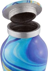 <b>Small</b> Keepsake Cremation <b>Urns</b> <b>for</b> <b>Human</b> <b>Ashes</b>, Set of 4 Blue Swirl Miniature Memorial <b>Urns</b> with Velvet Case and Bags - Product Image 6