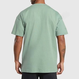 Camiseta de Hombre de Color Sólido, Manga Corta, Cuello Redondo, Corte Regular, Informal, 100% Algodón, Tejido de Punto, Diseño Liso - Product Image 3