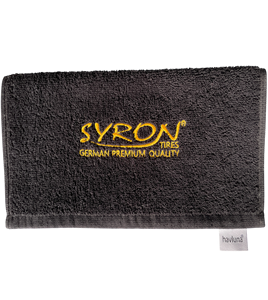 ผ้าขนหนูสีดำโปรโมชั่น 100% ผ้าฝ้าย ปักโลโก้ ขนาด 30x50 ซม. 16/1 ผ้าฝ้ายคาร์ดด์ ผลิตภัณฑ์ของขวัญสุดหรู ผลิตตามสั่ง - Product Image 1