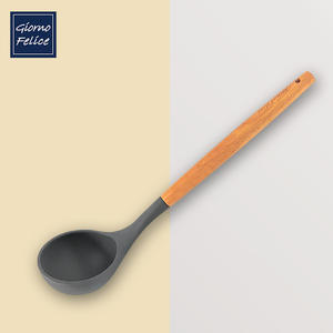 [Giorno Felice] Cucharón de Silicona con Mango de Madera, Resistente al Calor, Utensilio de Cocina de Silicona, Cucharón Antiadherente - Product Image 2