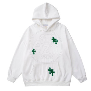 Fabricant pakistanais de sweats à capuche brodés pour hommes, 100% coton, couleur unie personnalisable, respirant, écologique, léger, faible MOQ, OEM - Product Image 1