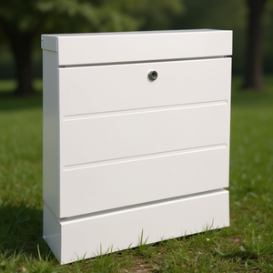 NewYork 850 W H.405mm W.364mm D.110mm White <b>Galvanized</b> STA Mailbox Set - Product Image 3