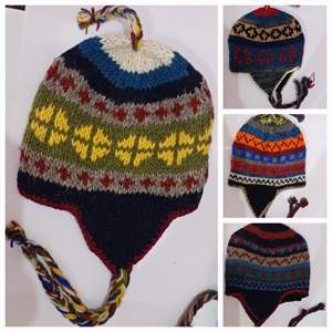 Gorro colorido hecho a mano de lana de yak, multicolor, compra al precio más bajo, gorros de lana hippie, ropa para exteriores - Product Image 1