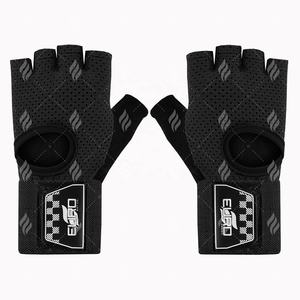 Gants de sport respirants et ventilés à demi-doigts, avec paume rembourrée antidérapante en maille, pour entraînement en salle de sport, unisexe, vente en gros - Product Image 4
