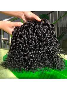 Extensiones de cabello indio virgen de trama de máquina Premium cabello humano crudo del sur de la India suministro de doble dibujado - Product Image 5