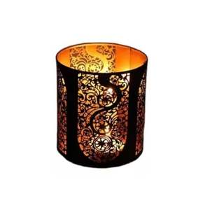 Support votif en métal Hurricanes pour la décoration de la maison et de Noël Bougeoirs élégants Lanternes et bocaux - Product Image 1