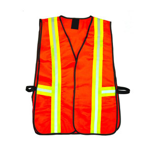 Chaleco DE SEGURIDAD reflectante de poliéster personalizable bolsillo con cremallera fluorescente amarillo de alta visibilidad transpirable ajustable para el verano - Product Image 1
