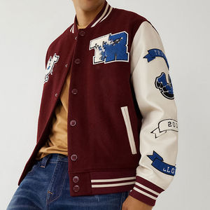 2025 diseños personalizados chaqueta Letterman para hombres bordado, parches de chenilla, escuela y equipo Logos Varsity Jacket - Product Image 4
