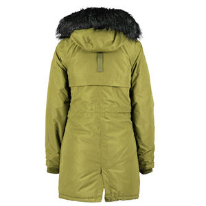Veste d'hiver matelassée chaude respirante écologique chauffée en nylon imperméable à capuche en fausse fourrure pour femmes, taille plus - Product Image 2