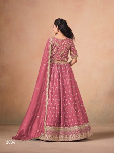 Vêtements Ethniques Organza Doux Avec Broderie Lehenga Choli Fabricant Et Fournisseur De Surat Au Taux Le Plus Bas - Product Image 3