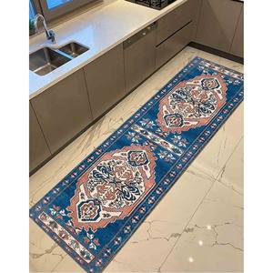 <b>Navy</b> <b>Blue</b> Kilim <b>Rug</b>: Geometric 3D Printed Indoor <b>Rug</b>,With Pile Soft <b>Rug</b> - Product Image 5
