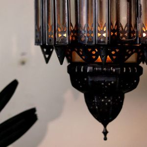 Belle lampe artisanale en verre et métal pour la décoration de la maison acheter au meilleur prix sur India Arts Palace - Product Image 2