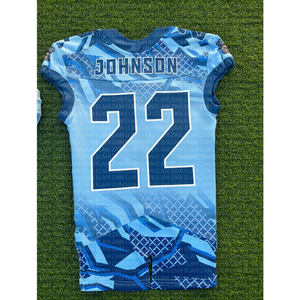 ชุดกีฬาปักลายผ้าทอลายทแยงเครื่องแบบอเมริกันฟุตบอลใส่สบายออกแบบได้ตามต้องการ - Product Image 5