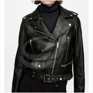 Automne hiver veste en cuir Pu noir femmes à manches longues vêtements d'extérieur décontracté col rabattu manteau mince - Product Image 1