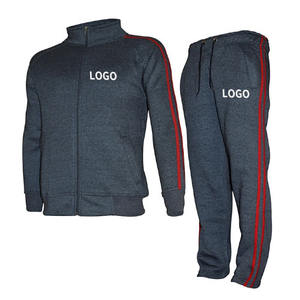 Top qualité 100% coton à capuche pantalons de survêtement personnalisé haute couture bord coupé deux pièces ensemble survêtements - Product Image 3