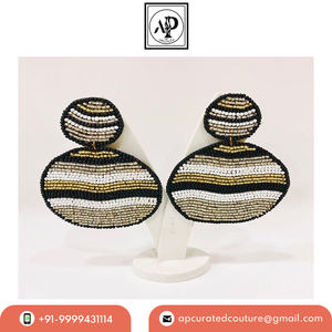 Pendientes Colgantes de Cristal con Cuentas y Pedrería Personalizables, con Metal Libre de Níquel para Colección Festiva - Venta al por Mayor - Product Image 2