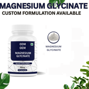 Glycinate de magnésium 90 capsules Fabrication sur mesure Capsules de magnésium Glycinate Citrate Taurate Complexe triple de magnésium - Product Image 4