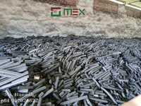 Charbon de bois activé en briquettes de bois dur en gros, prix d'usine, longue durée de combustion, forme hexagonale, 7900J de calories, exportation du Vietnam